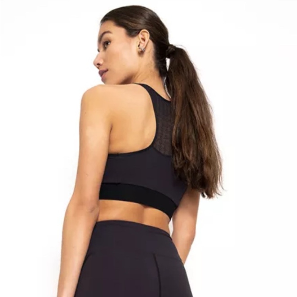 NWT [RectoVerso] Eclips Sportstop Black Crop Top Sports Bra Women's Sz S or M - Picture 5 of 11